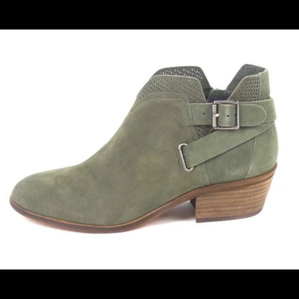 Vince Camuto Suede Exposed Ankle Booties Panthea
